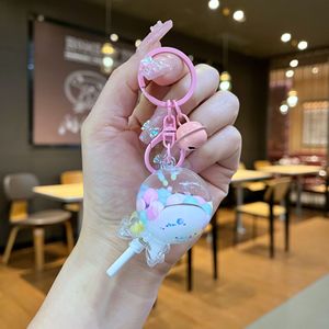 Cartoon Keyholder Pequeno Presente Leite Branco Cor Bean Car Keying Pendant Novo Óleo Leite <span class=keywords><strong>Tea</strong></span> Cup Areia movediça Cat Claw <span class=keywords><strong>Keychain</strong></span> - Product Image 3