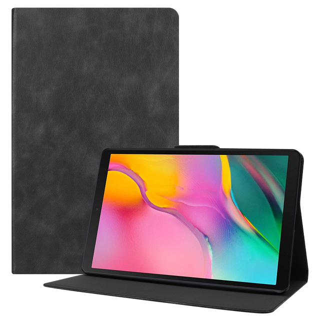 CYKE Cowhide Texture for Samsung Tablet Galaxy Tab a 10.1 T510 T515 2019 Blue Black Tablet Case