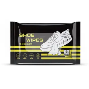 Custom Logo Leather Sport Shoe Sneaker Shine Polish Cleaning Cleaner Wet Wipes For Shoes