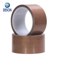 Ruban adhésif unilatéral en PTFE (Téflon) Deson, résistant à la chaleur et à l'usure, sans résidu, pour machine de scellage de petits tubes
