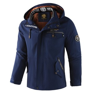 Veste décontractée pour homme, style parka, avec capuche, pour le commerce transfrontalier, couleur unie, mode outdoor, automne et hiver - Product Image 5