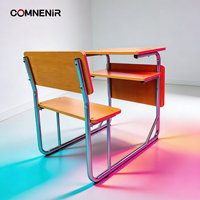 Usine de mobilier scolaire chinoise parmi les 3 meilleures, bureau et chaise individuels en métal à hauteur fixe pour étudiants, pour hôpitaux et bureaux à domicile