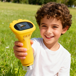 बच्चों के खिलौना वन्यजीव अवलोकन पोर्टेबल 2 एमपी डिजिटल माइक्रोस्कोप 372 बच्चों के लिए प्रकृति खोज उपहार बच्चों माइक्रोस्कोप - Product Image 1