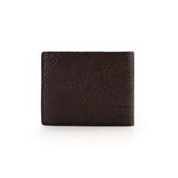 Dompet koin tempat kartu bisnis lipat Modern, dompet pendek minimalis pria, penutup ritsleting kulit asli buatan tangan