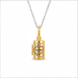 Collar con Colgante de Cilindro de Lujo, Delicado y Pequeño, Joyería de Regalo Única para Mamá - Product Image 4