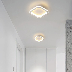 Nordic Simple Modern <span class=keywords><strong>LED</strong></span> Corridor Lights Petites lampes d'entrée de plafond <span class=keywords><strong>pour</strong></span> <span class=keywords><strong>dressing</strong></span> et balcon Base en fer avec couvercle en acrylique - Product Image 3