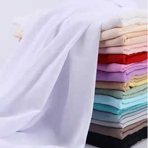 Nhà Máy Bán Hàng Trực Tiếp Lụa Voan Vải Polyester Dệt May Rèm Vải Voan Cho Abaya Quần Áo