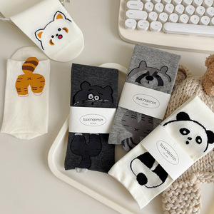Meias de Animais <span class=keywords><strong>Kawaii</strong></span> para Mulheres, Meias de Panda e Guaxinim para Uso Diário - Product Image 4