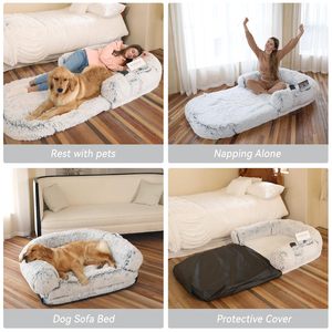 최신 제품 편안함 빨 대형 개 침대 이동식 접을 수있는 개집 개 매트 개 침대 - Product Image 2