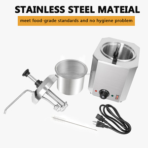 เครื่องอุ่นอาหารเชิงพาณิชย์แบบไฟฟ้าสามหัว ยี่ห้อ Yunqingtech ทำจากสแตนเลส เหมาะสำหรับซอส ช็อกโกแลต ขวดชีส และนาโช - Product Image 4