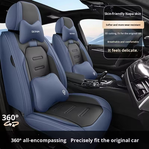 Sedile Auto Universale di Lusso 2025 in Pelle Nappa, 5 Posti, Anteriore Interamente in Pelle, Traspirante, Impermeabile per Tutte le Stagioni, Verde, per <span class=keywords><strong>Tiguan</strong></span> Polo - Product Image 4