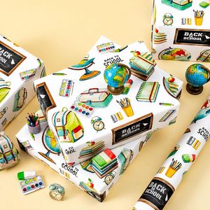 Back To School <b>Wrapping</b> <b>Paper</b> 17 Inch X 16.5 Feet Double Side Eco Friendly Gift Craft <b>Paper</b> - Product Image 3