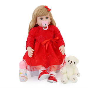 Muñeca Bebé <span class=keywords><strong>Reborn</strong></span> de 60 cm, Cuerpo de Algodón, Silicona y Vinilo, Muñeca Realista, Juguete de Bebé <span class=keywords><strong>Reborn</strong></span>, Regalo de Cumpleaños y Navidad para Niños - Product Image 4