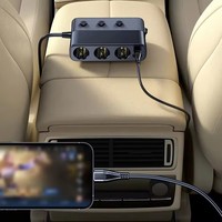 Chargeur USB haute puissance 12V/24V à 3 prises Allume-cigare portable à charge rapide Compatible MP3 APE FLAC au prix de gros