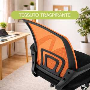 Chaise de bureau ergonomique avec dossier en maille, hauteur réglable, soutien lombaire, chaise de bureau pivotante - Product Image 3