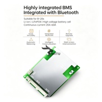 JBD DB20SA02 8S-20S Smart BMS 72V Ternary Li-ion 20A-60A Protection Board UART Bluetooth Balance Same Port Auto Detect 3oz