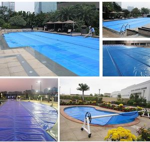 Couverture de <span class=keywords><strong>piscine</strong></span> en bulles d'air en PE bleu, prix de gros, approvisionnement direct usine, couverture <span class=keywords><strong>solaire</strong></span> chauffante pour <span class=keywords><strong>piscine</strong></span> extérieure - Product Image 4