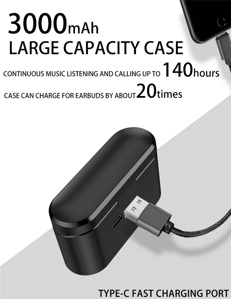 3D Surround Stereo OEM Bluetooth Earphones TWS Wireless For Gaming