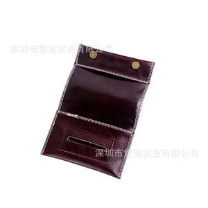 Étui à cigarettes personnalisé en cuir PU, pochette à tabac, étui pour accessoires de cigarette, logo personnalisé. - Product Image 3