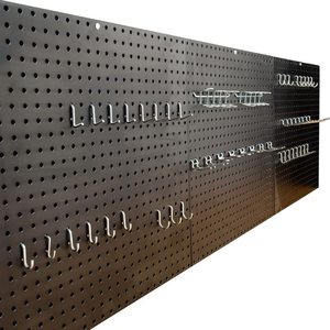 Étagères métalliques à fonctions multiples Peg Wall Gym Hanging On Concrete Wall Best Pegboard For Tools With Bacs - Product Image 1