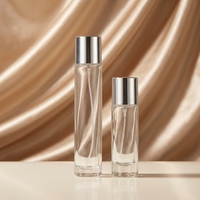 Flacons de parfum en verre épais et ronds de 10 ml, pressurisés, avec atomiseur pulvérisateur à sérigraphie, prêts à l'emploi