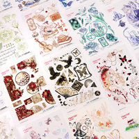 Feuilles d'autocollants personnalisés en PET, autocollants transparents pour journal, autocollants pour scrapbooking et agenda, fournitures de bricolage, design personnalisé