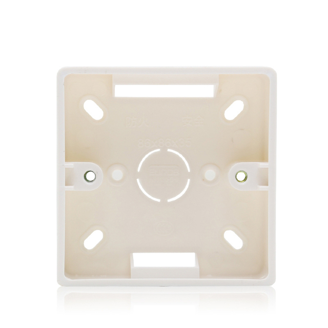 NOVSKI Factory Price Electrical Plastic PVC White Color 86 Type Wall Switch Socket Box Outside Box
