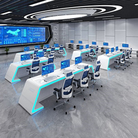 Poste de travail informatique modulaire et écologique personnalisé pour centre de commande et de surveillance, salle de contrôle et bureau d'hôtel