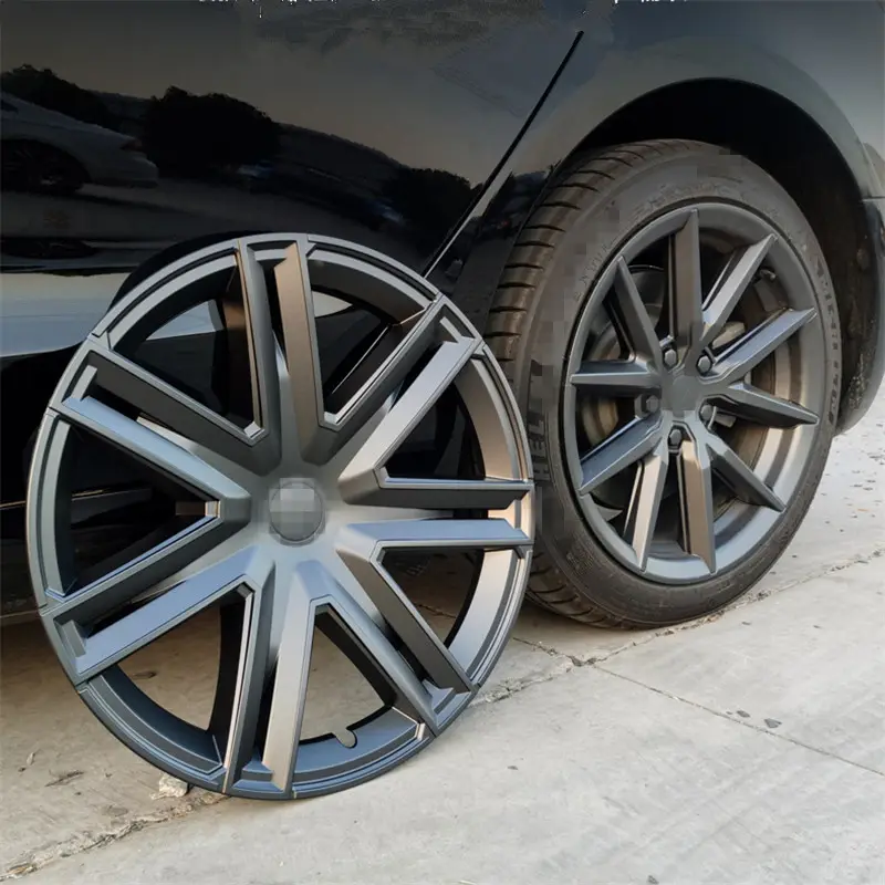 Hàng Mới Về Nắp Đậy Trục Bánh Xe 18/19 Inch Tùy Chỉnh Nắp Đậy Bánh Xe Hubcap Cho Tesla Model 3/Y Phụ Kiện Xe Hơi Phụ Kiện Sửa Đổi