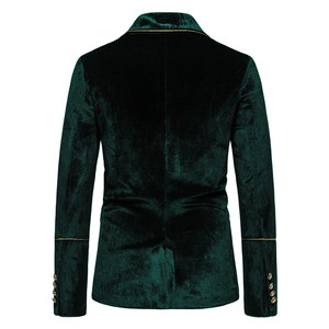 <span class=keywords><strong>Costume</strong></span> pour <span class=keywords><strong>homme</strong></span> 2 pièces en <span class=keywords><strong>velours</strong></span> incrusté bord doré Costumes pour <span class=keywords><strong>homme</strong></span> double boutonnage robe de soirée veste et pantalon de mariage - Product Image 5