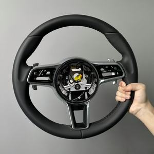 Volant en cuir noir pour Porsche Panamera Cayenne Macan 718 Boxster Cayman 996 <span class=keywords><strong>911</strong></span> 981 958 991 - Product Image 1
