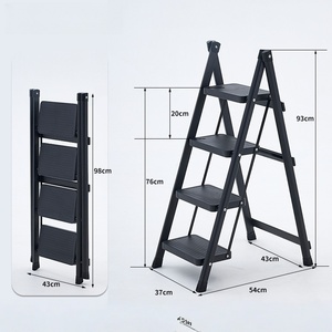 Échelle pliante de grenier de qualité supérieure, <span class=keywords><strong>support</strong></span> ODM/OEM, échelle compacte de style moderne, échelle à double usage - Product Image 4