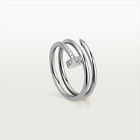 Bague élégante pour ongles, incrustée de strass, plaquée or, style Mobius, pour femmes et hommes, bijoux de mode, vente en gros