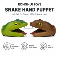 Títere de Mano de Serpiente de PVC Suave y Flexible para Niños, Títere de Animal Adorable para Juego de Roles, Narración de Cuentos, Juguetes Imaginativos para Niños