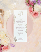 Invitations et menus personnalisés en carton de coton imprimé à chaud pour mariages et événements professionnels