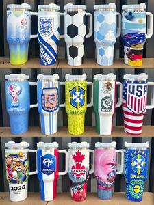 2026 pour Cheer <span class=keywords><strong>France</strong></span> Gobelets isothermes en acier inoxydable sous vide 40oz, thème Football, écologiques, pour voyage et bureau - Product Image 6