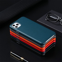 Keysion-coque de téléphone en cuir véritable, étui Anti-rayure avec doublure métallique, pour iPhone 11, 12 Pro Max, SE, Xs Max, 8 Plus