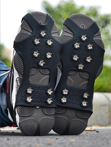 Crampons antidérapants portables en TPU pour chaussures et bottes / Crampons à 10 pointes / Chaussures étanches extensibles toutes saisons - Product Image 5