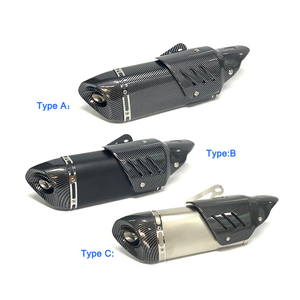 Bulls Motor Universal 51mm motocicleta escape silenciador Akrapov Moto escape silenciador 125CC 250CC 400CC 600CC - Product Image 1
