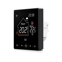 Wi-Fi Modbus 485 táctil capacitiva LCD 3A programable Tuya Smart WiFi calentador de agua termostato 485 Modbus para sistema UFH