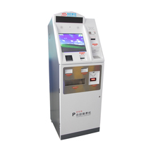 Kiosque de paiement automatique avec écran tactile LCD 19 pouces prenant en charge les billets, les pièces et les cartes de crédit pour système de gestion de stationnement intelligent