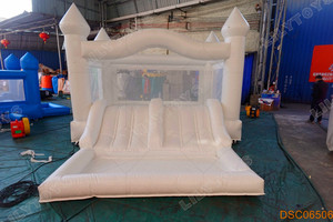 Castillo Inflable Blanco de 15 pies con Tobogán, Brincolín Inflable Grande Tipo Castillo para Bodas, Fiestas y <span class=keywords><strong>Alquiler</strong></span> de Eventos - Product Image 5