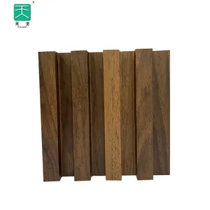 TianGe Vertical Wooden 3D Wall Decorated Slat Wood Panels For Indoor Decoration