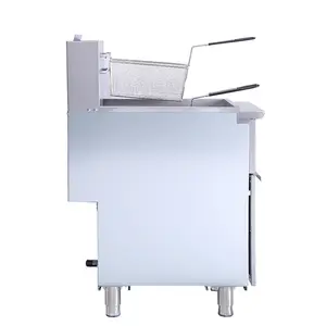 Коммерческое кухонное оборудование для ресторана, регулируемая газовая фритюрница с контролем температуры