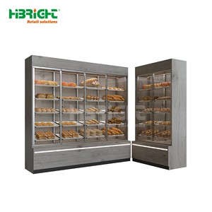 Estante de exhibición de panadería duradero personalizable Highbright con parte posterior de madera de alta calidad para supermercado Varios tamaños disponibles - Product Image 3