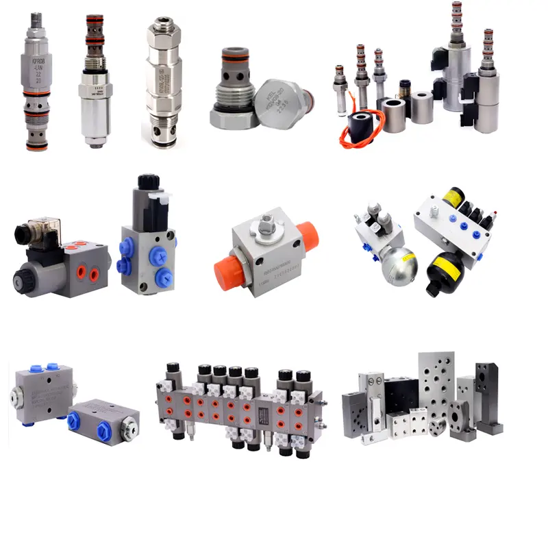 Гидравлический коллекторный блок и гидравлические клапаны 24 вольт, гидравлический клапан типа картриджа, пропорциональная группа электромагнитных клапанов