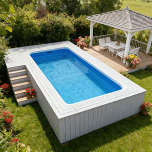 Kit de Piscina Rectangular de Fibra de Vidrio para Patio Trasero, Piscina Exterior Resistente a los Rayos UV, Duradera, en Oferta - Product Image 2