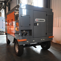 Compresseur d'air à vis diesel 200 kW, lubrifié, portable, silencieux, industriel pour l'exploitation minière