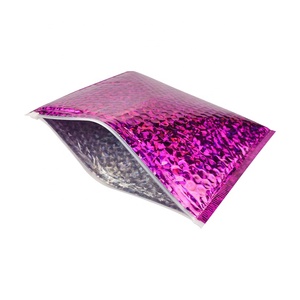 Sacs de courrier holographiques personnalisés, enveloppe matelassée et personnalisée, en feuille métallique, avec fermeture à glissière, pour la livraison express, 50 pièces - Product Image 4