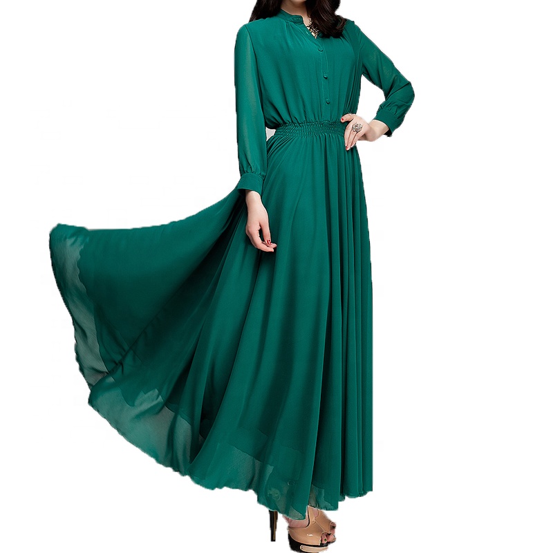 Emerald Green Long Dress - 2025 New Design Style